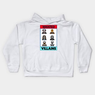 WANTED VILLAINS Kids Hoodie